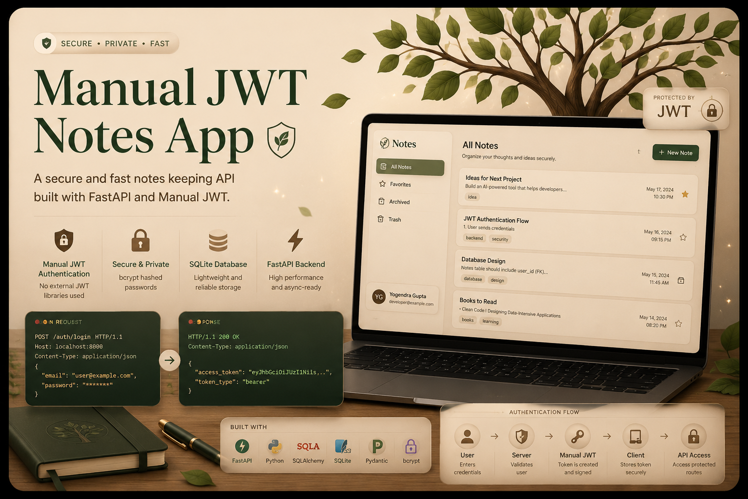 Manual JWT Notes App